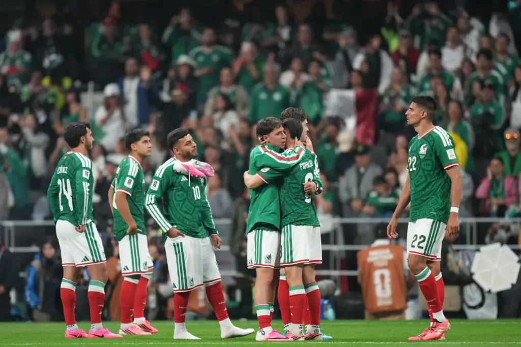 Mexico players react at the the end of the World...