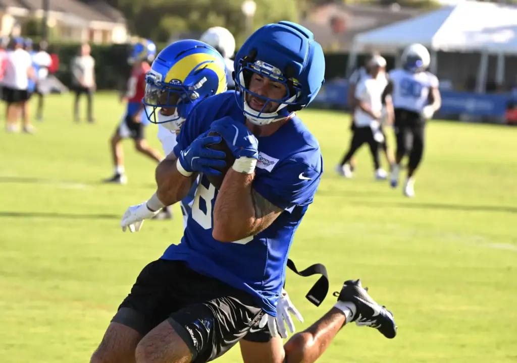Rams tight end Tyler Higbee during the first day of...
