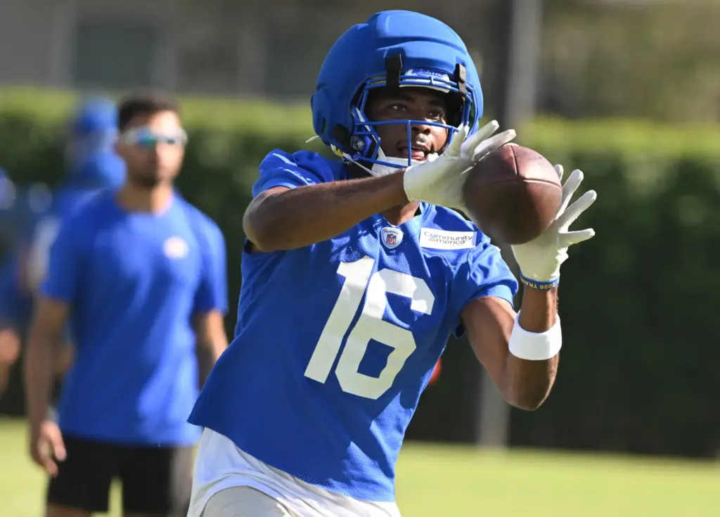 Rams wide reciever Tru Edwards during the first day of...