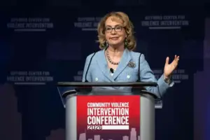 Former Rep. Gabby Giffords inspires LA audience at violence intervention conference