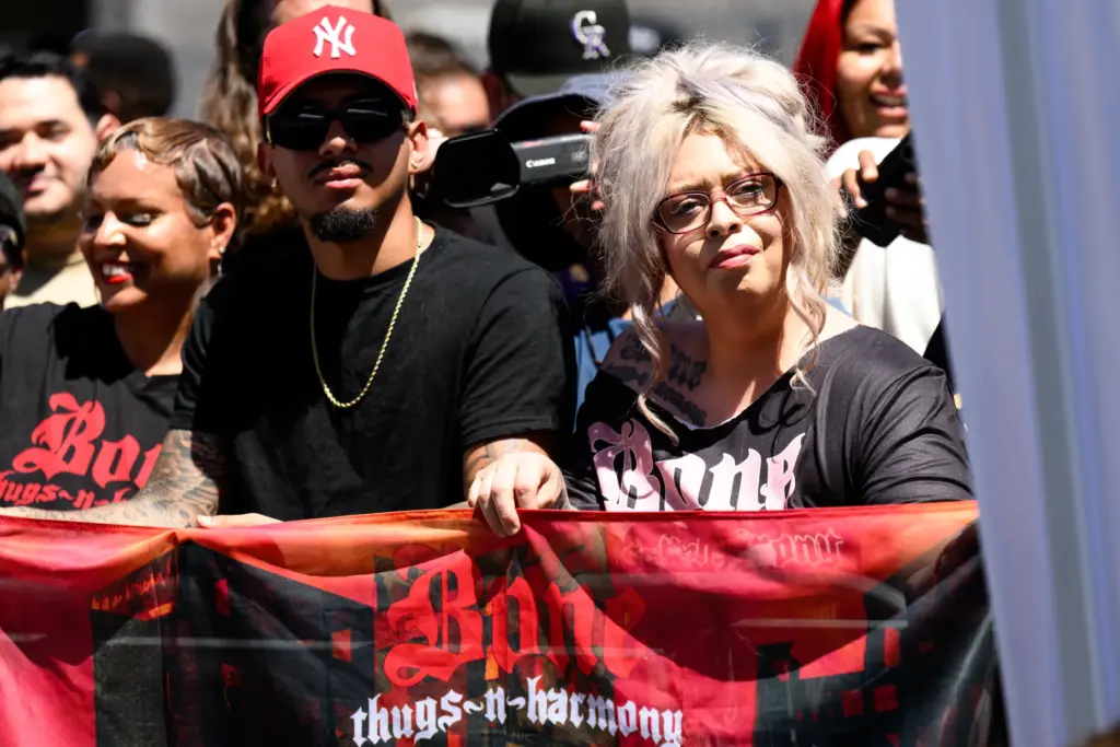 Fans attend hip hop group Bone Thugs-N-Harmony’s Hollywood Walk of...