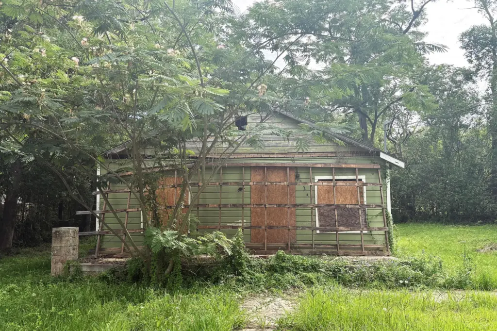 A dilapidated house seen in Dewey City.