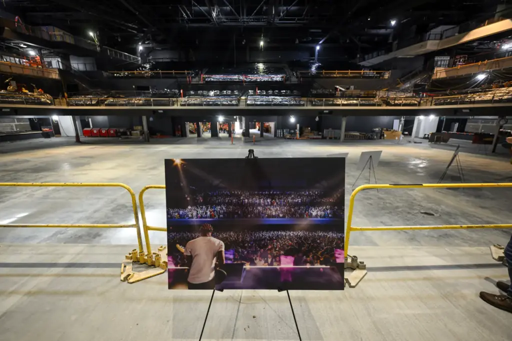 The new concert hall at OC ViBE under construction in...