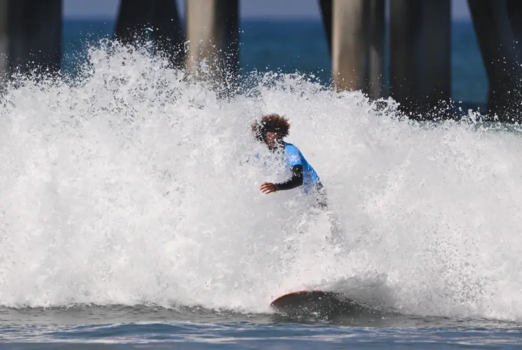 Tommy Coleman competes during the elimination round for the longboard...
