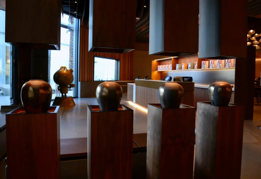 The waiting area at Din Tai Fung restaurant in Brea...