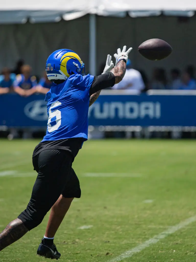 Los Angeles Rams wide receiver CJ Daniels completes a catch...