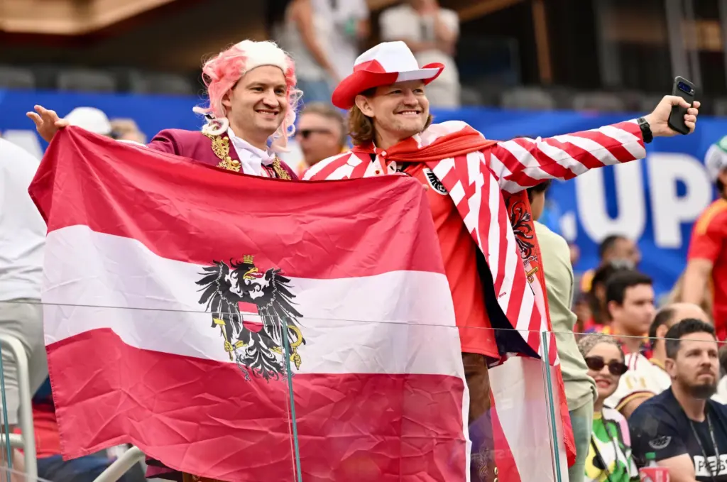 Austrian fans prior to a FIFA World Cup 2026 round...