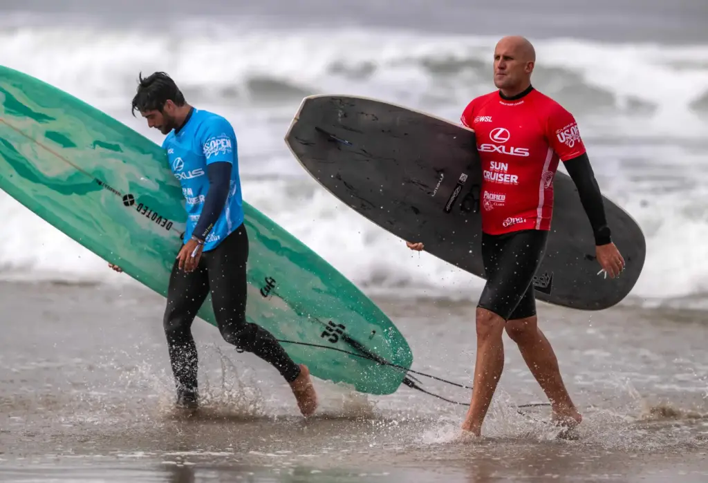 Taylor Jensen of Oceanside, right, who has won four World...