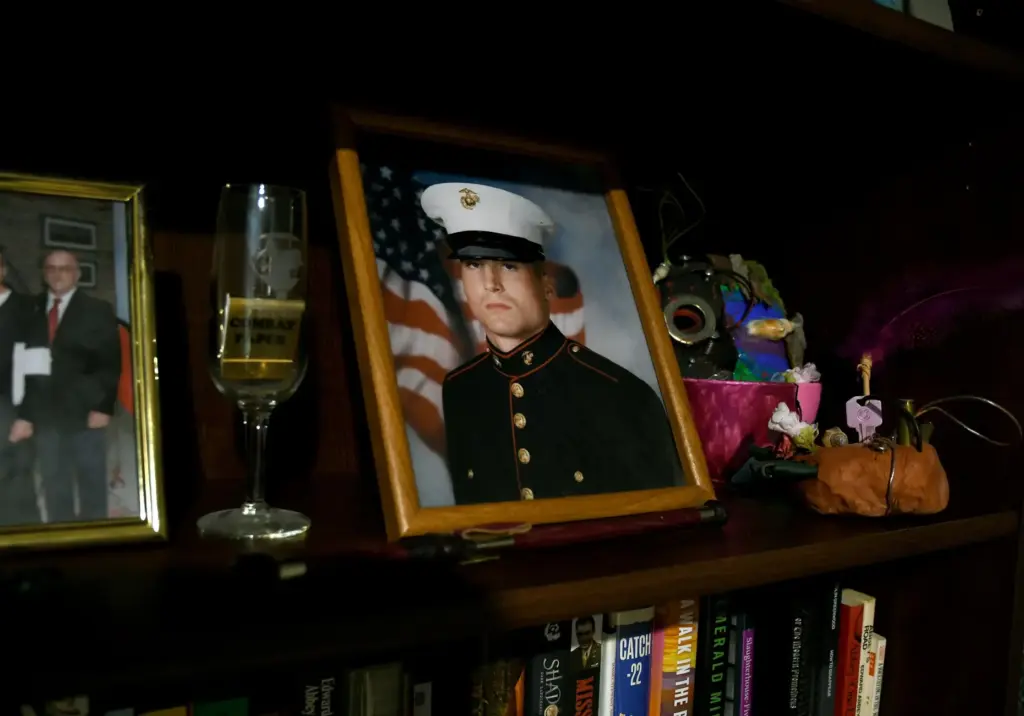 Joe Shearer is seen in his Marine Corps portrait.