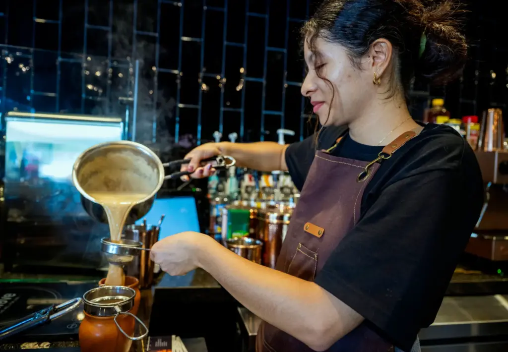 aiwale & Co, barista Azarely Bedolla makes Masala chai for...