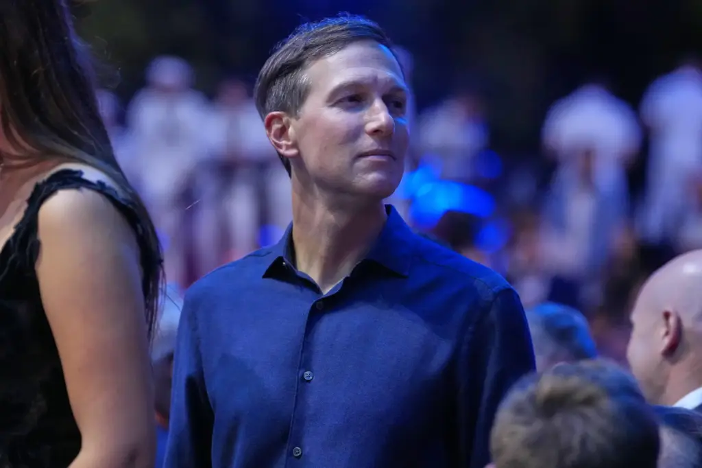 Jared Kushner waits to walk into the ring at UFC Freedom 250.