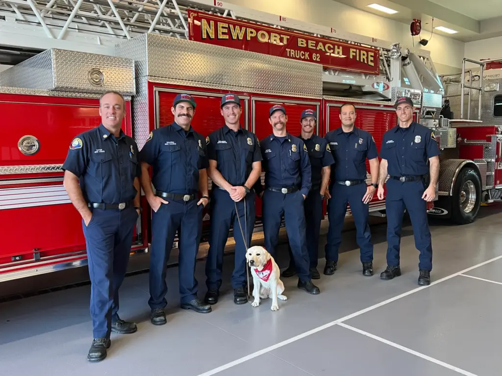 Newport Beach Fire added Tora, a Labrador retriever to its...