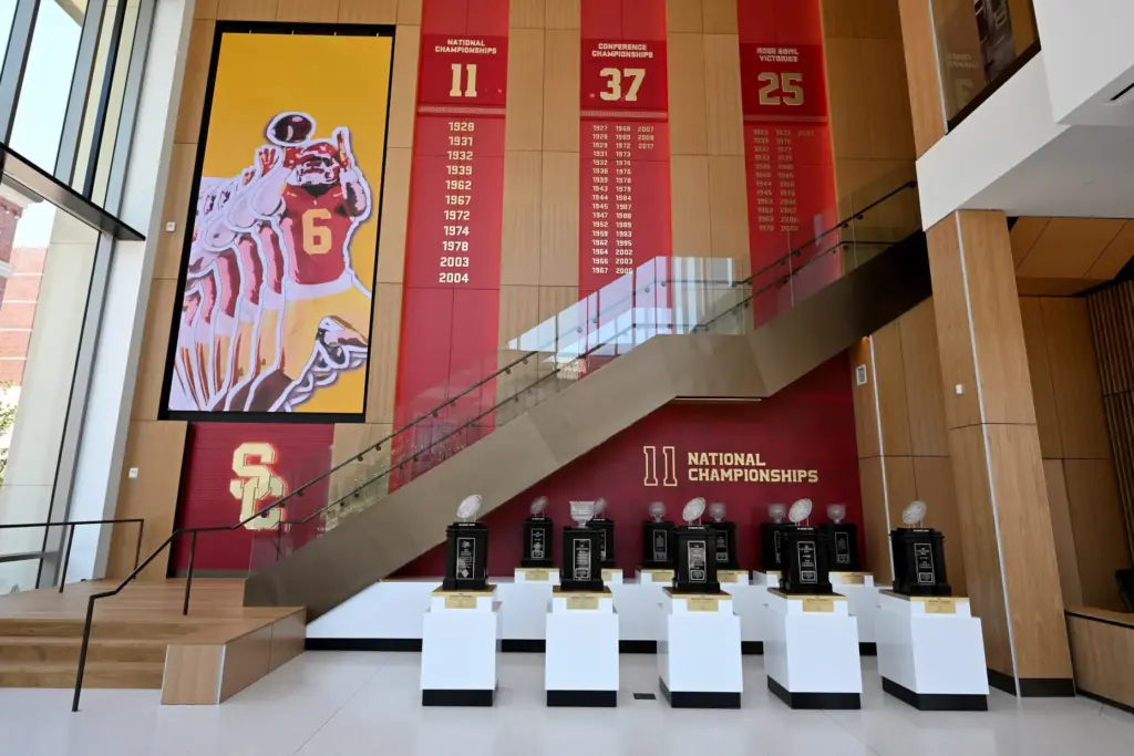 The USC football program’s past history is well-represented in its...