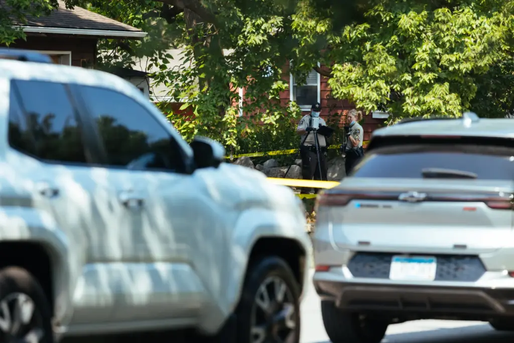 Law enforcement respond to a call at a home daycare,...