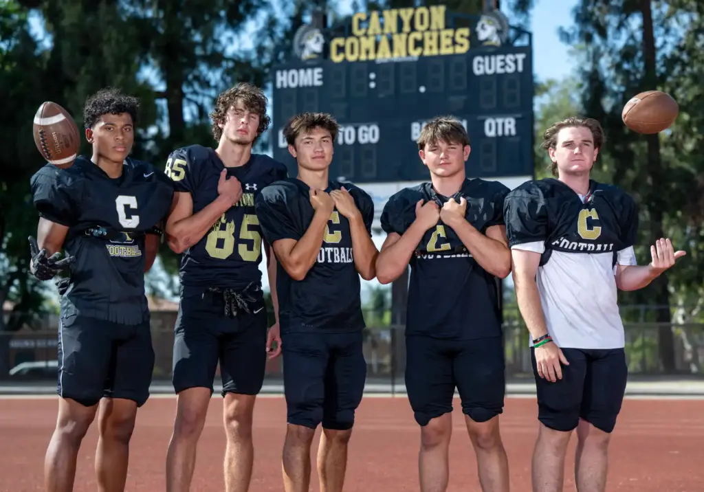 Canyon High School standout players Noah Greene, Zackery Lachman, Noah...