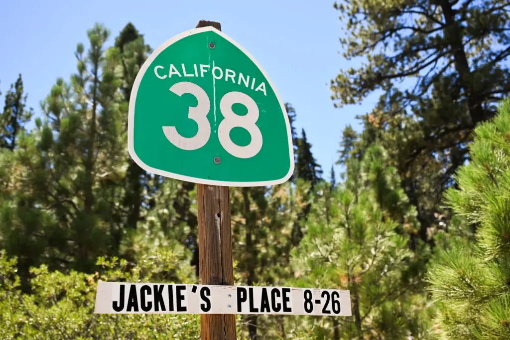 A sign commemorating Jackie, the Big Bear bald eagle who...