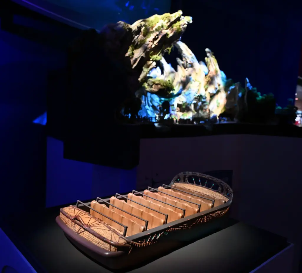 A model of a ride vehicle for Avatar Destination ride...