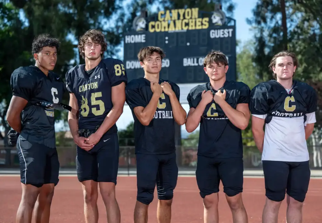 Canyon High School standout players Noah Greene, Zackery Lachman, Noah...