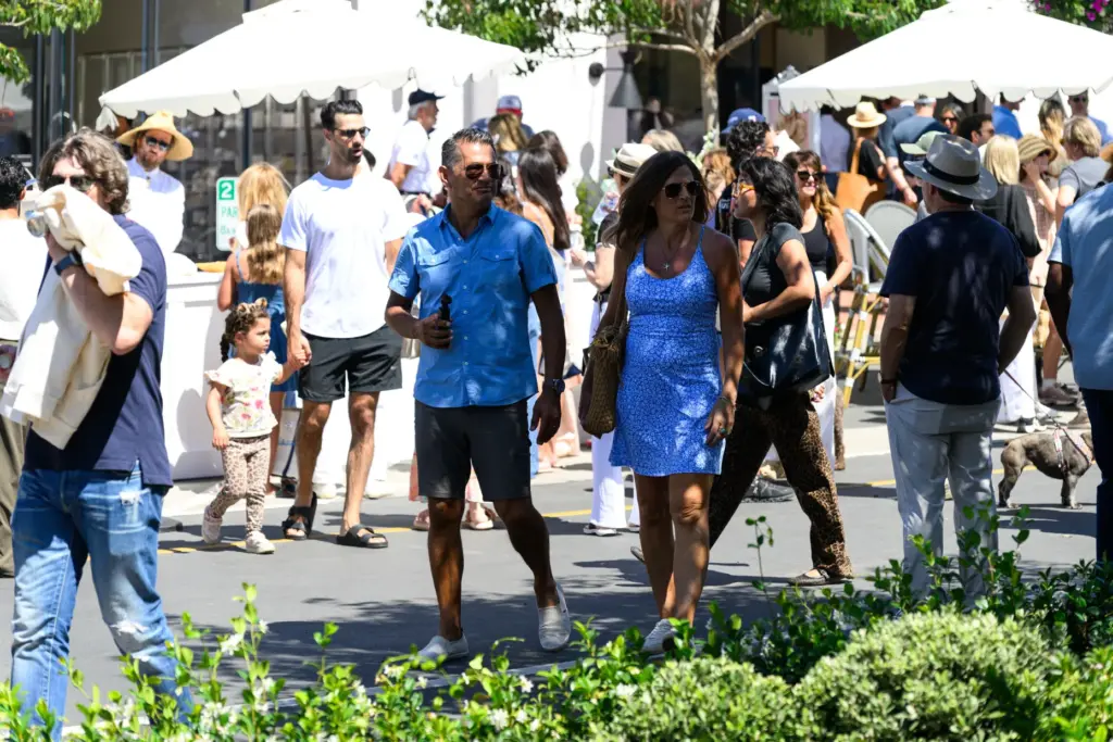Hundreds attended the grand reopening of the Palisades Village on...