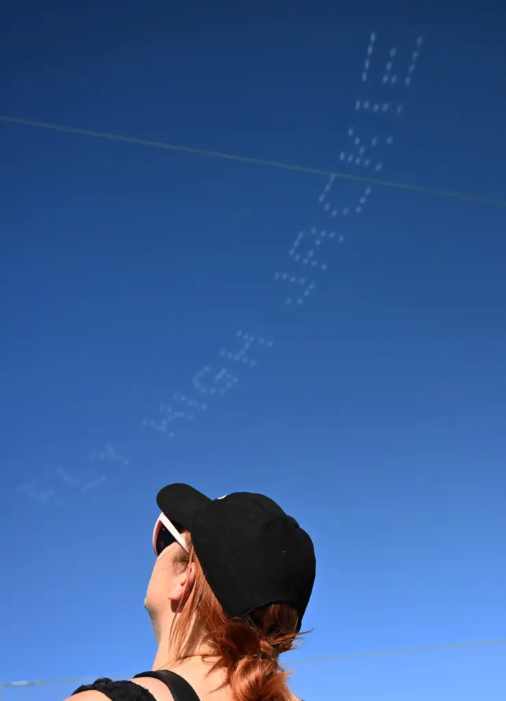 Aerial messages reading “Fly High Jackie”, and other tributes were...