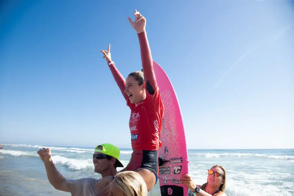 Ruby Stringfellow, of Ladera Ranch, became the youngest surfer in...