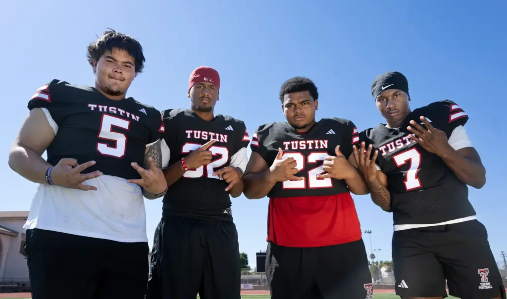 Tustin football players, who will all be going to college...