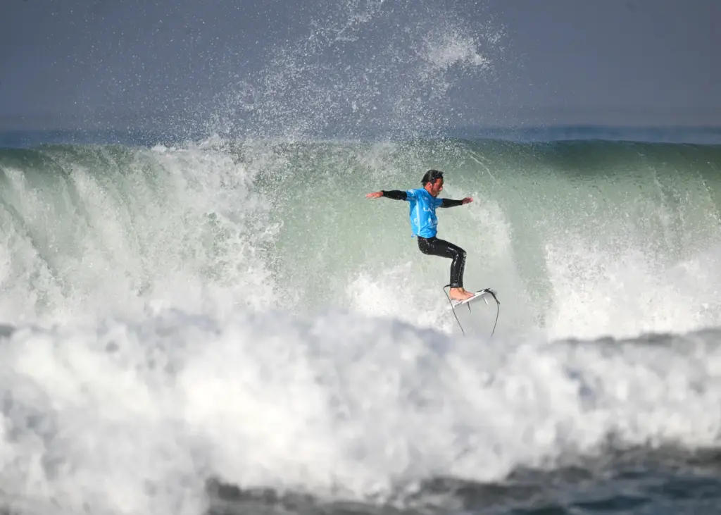 Levi Slawson competes in the Round of 32 during the...