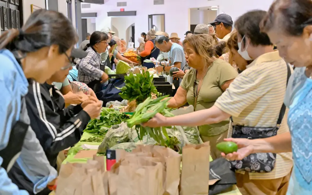 Shoppers snatch up veggies at the Laguna Woods Garden Centers...