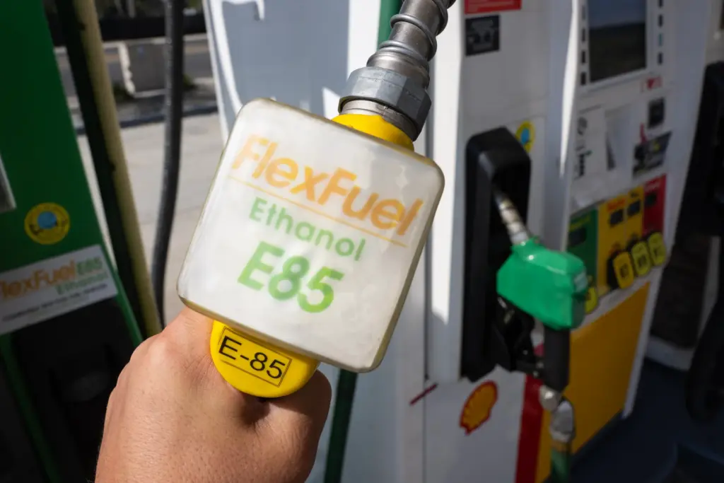 E85, Flex Fuel, available at the Shell Gas station at...