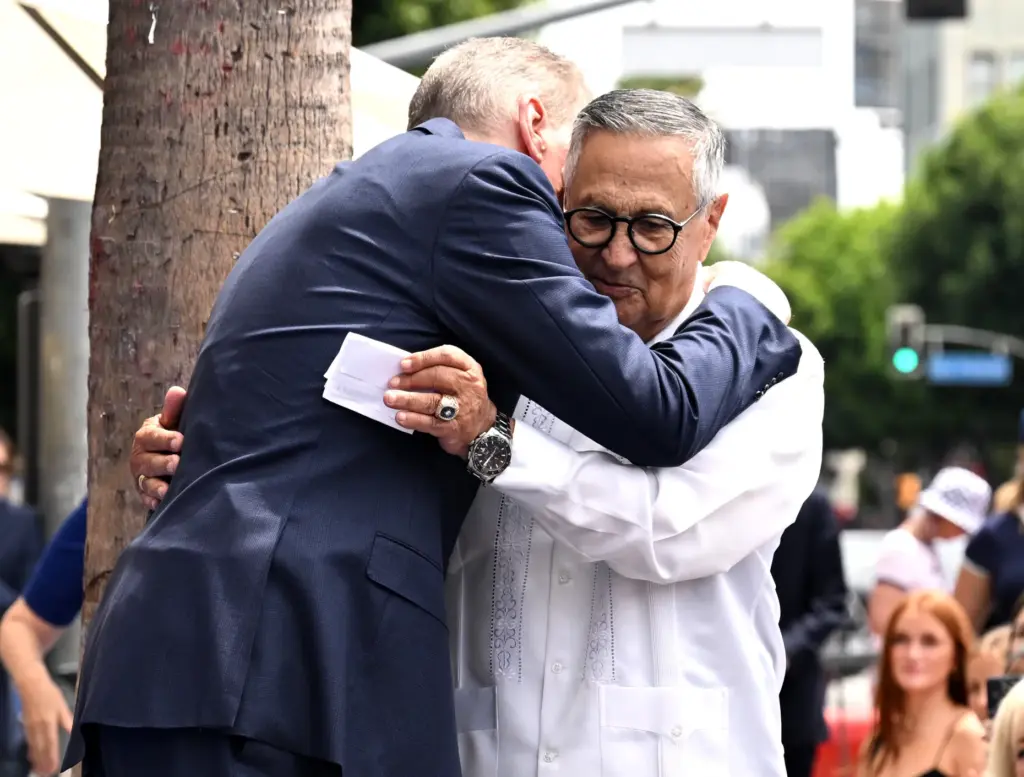 Hall of Fame retired Dodger spainish broadcaster, Jaime Jarrin. is...