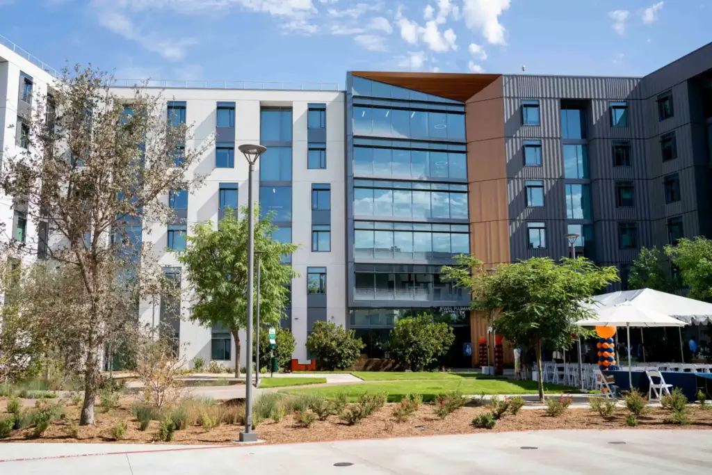The Jewel Plummer Cobb Hall at California State University, Fullerton,...