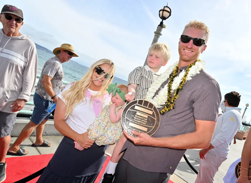 Chase Budinger is joined by his family after the Manhattan...