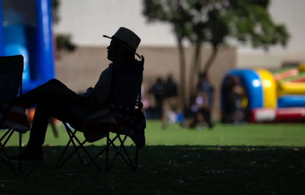 The shade is a perfect place to be during the...