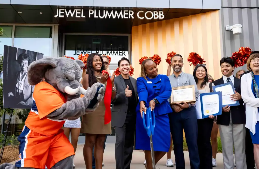 Mascot Tuffy the Titan and speakers Chrissy Washington, Dr. Vincent...