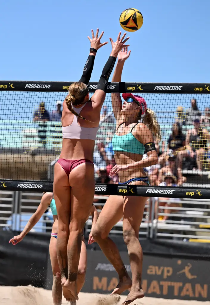 Taryn Brasher and Kristen Cruz play against Maddie Anderson and...