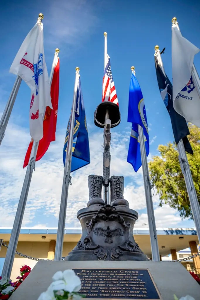 Norco High School unveiled a memorial, seen Wednesday, Aug. 26,...