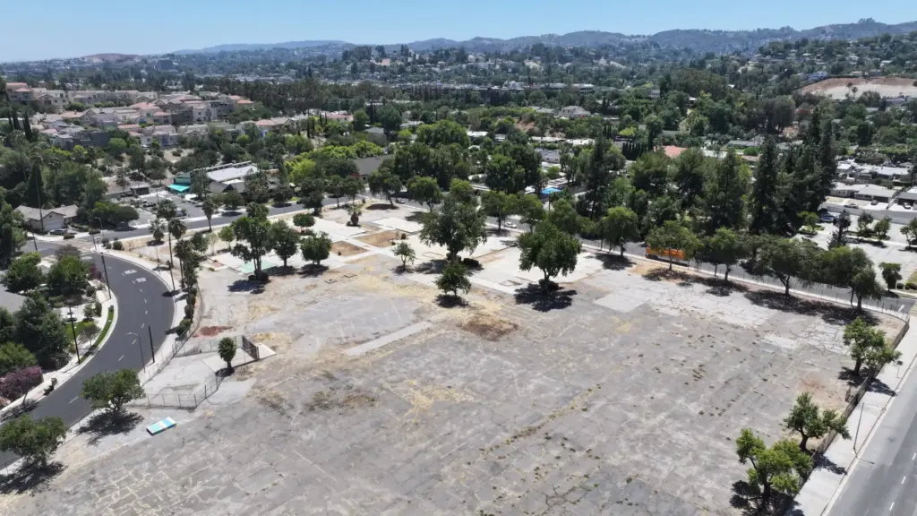 The site of the former LAUSD school, Collins Street Elementary,...