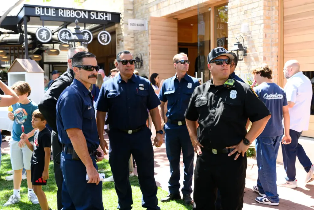 Hundreds attended the grand reopening of the Palisades Village on...