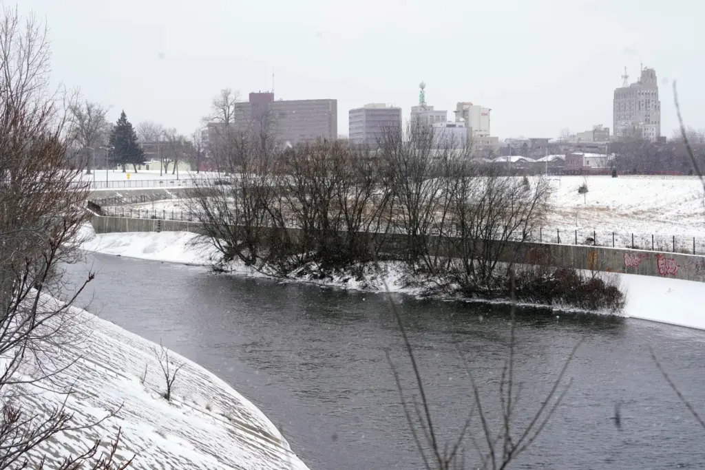 FILE = The Flint River flows Jan. 6, 2022, in...
