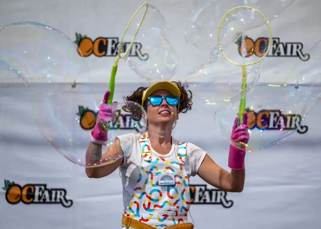 Megan the Bubbleologist performs her bubble show at the County...