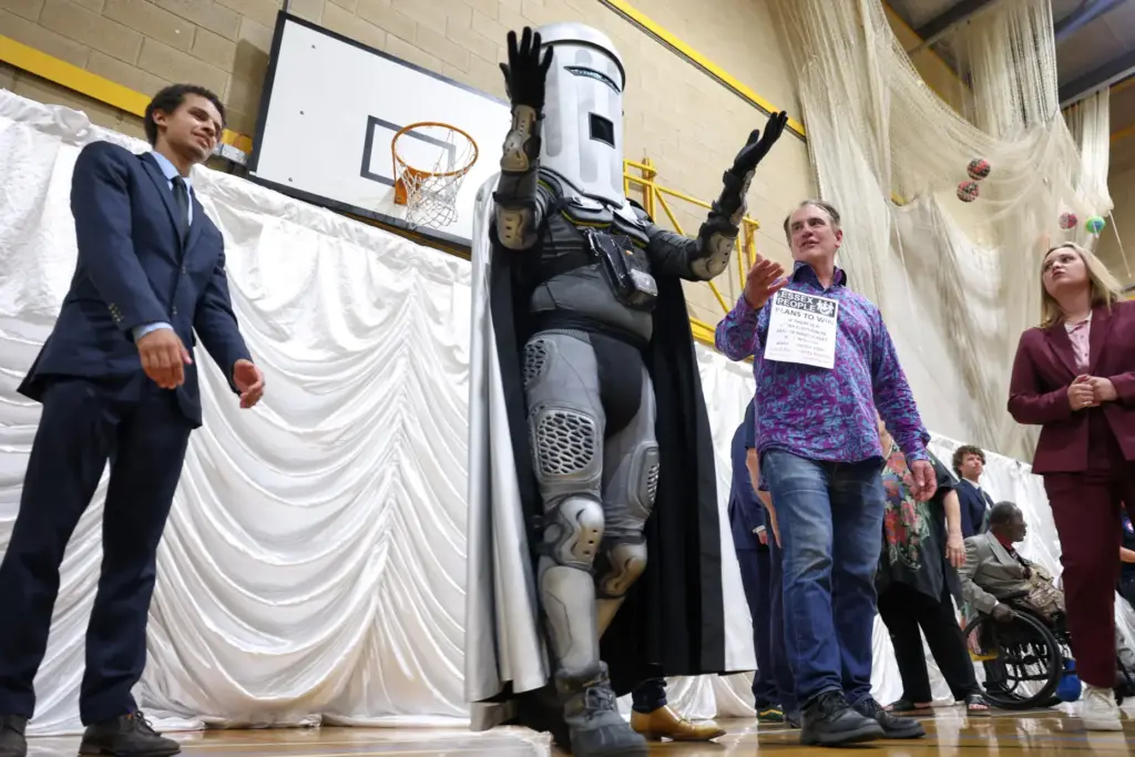 Count Binface stands among other candidates.