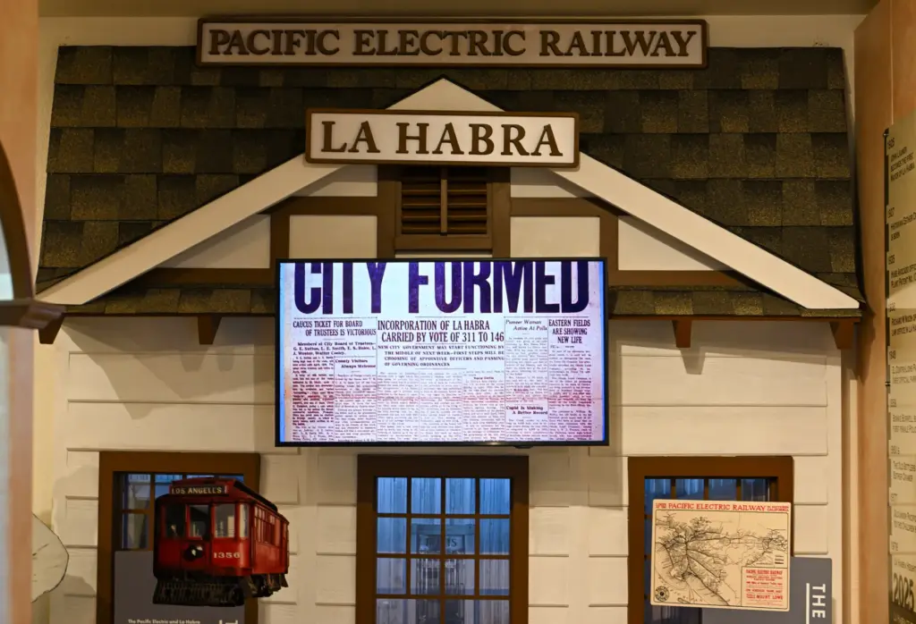 A scaled-down recreation of the La Habra Pacific Electric Railway...