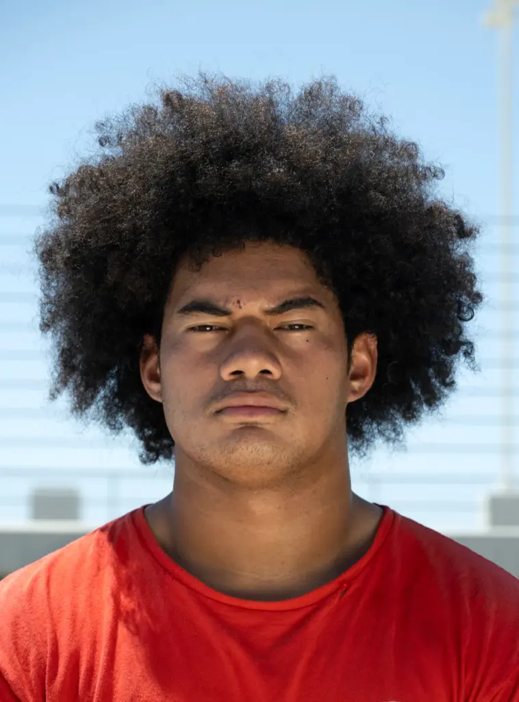 Mater Dei football player Montana Toilolo at the Santa Ana...