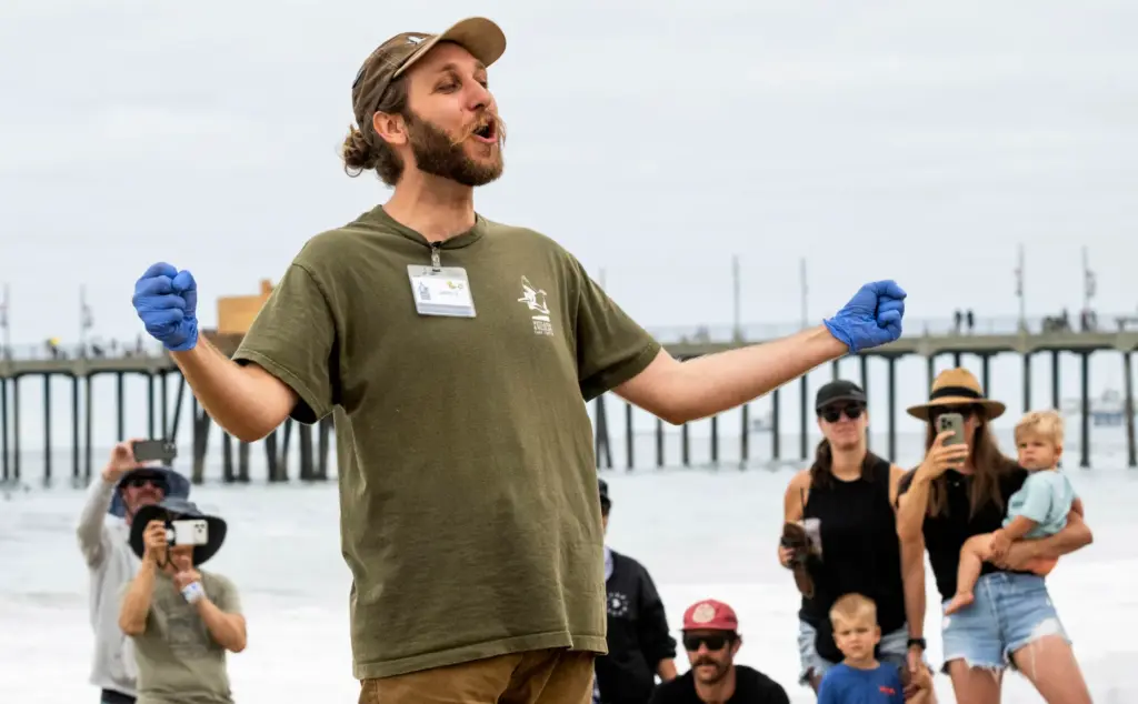 Jaret Davey, volunteer coordinator at the Wetlands and Wildlife Care...