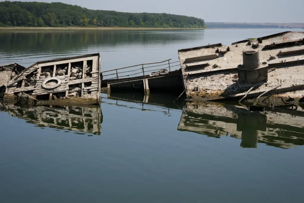 The wreckage of a WWII German warship emerges, due to...