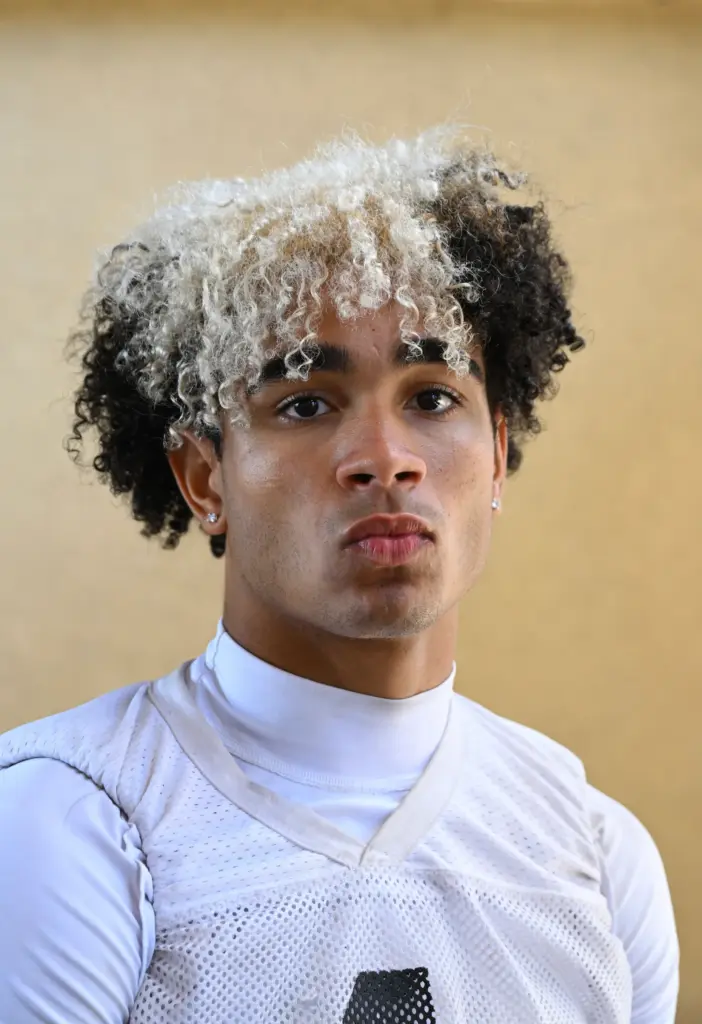 Huntington Beach High School football player Jimmel Champion in Huntington...