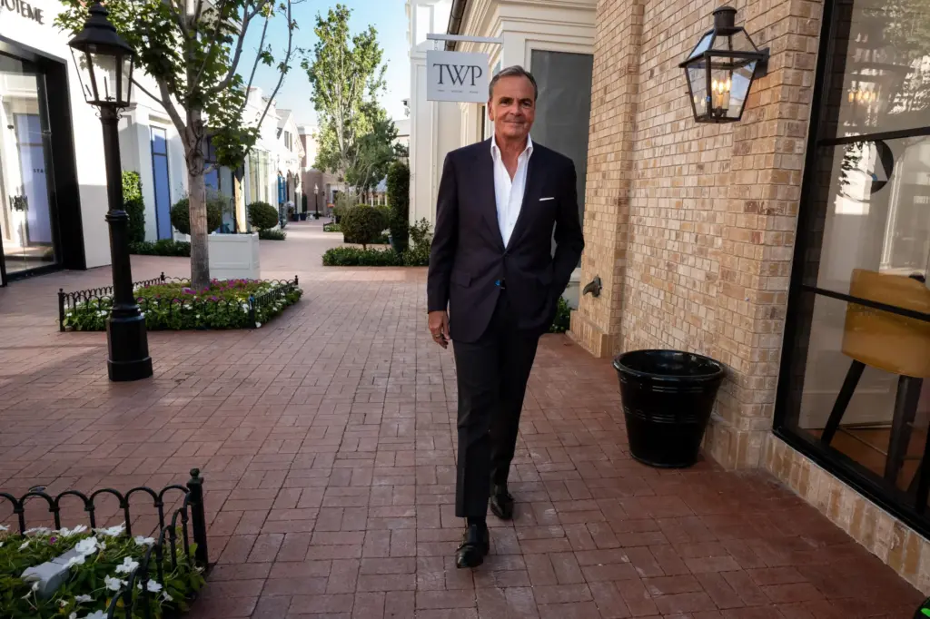 Rick Caruso walks through The Village in Pacific Palisades on...