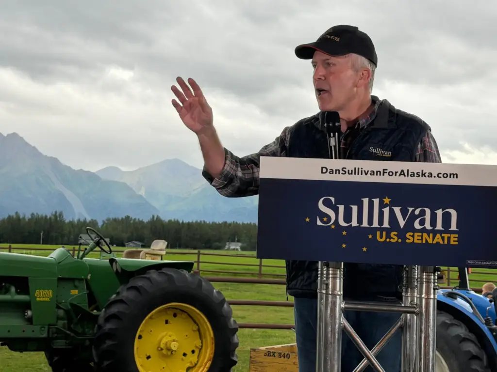Sen. Dan Sullivan, R-Alaska, speaks at a get out the vote event.