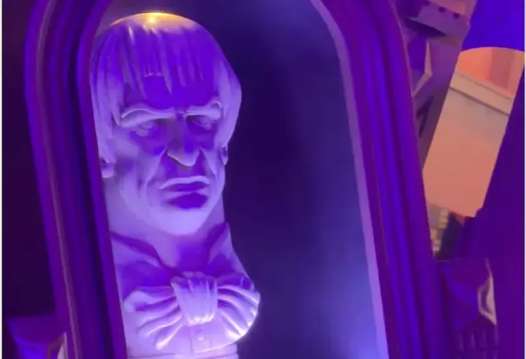 A watchful bust in Madame Leotaâs Swinging Wake street party...