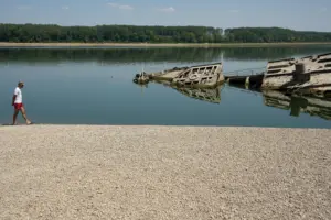 The Danube River’s water is dropping so low that World War II ships are emerging